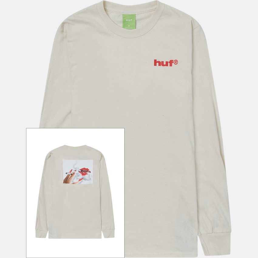 HUF T-shirts SEDUCTIVE LS TEE OFF WHITE